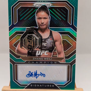 Zhang Weili Champion Signatures Auto Green Prizm - 2021 Panini Prizm UFC - TY FRENLY BRICKS - Open 7 Days