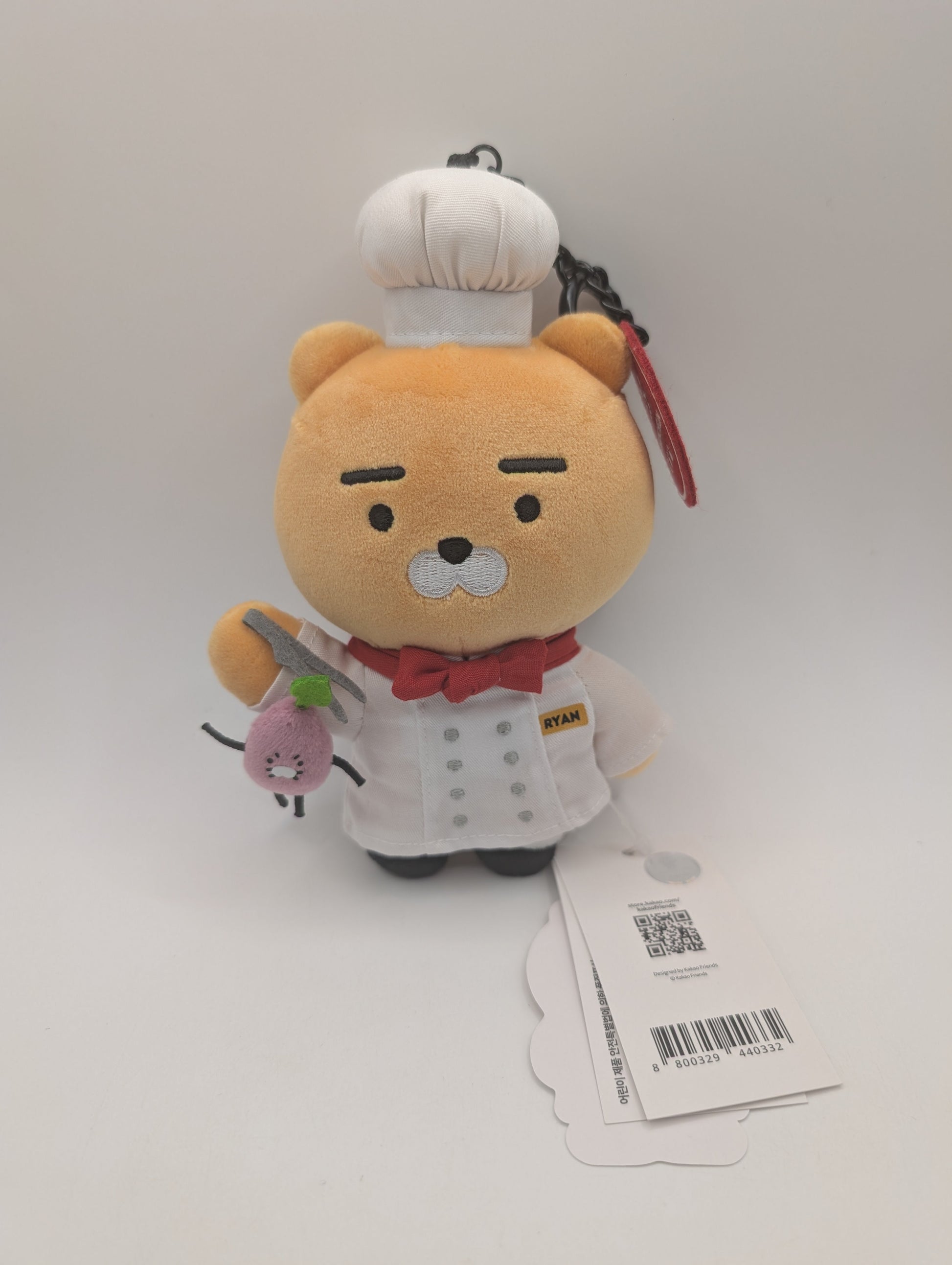 Netflix Culinary Class Wars x Kakao Friends Ryan Chef Plush Keychain - Korea Exclusive Collab FRENLY BRICKS - Open 7 Days