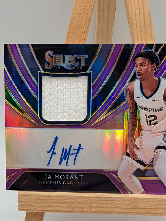 Ja Morant 2019-20 Panini Select Purple Rookie Jersey Auto Card #RJA-JMT /99 FRENLY BRICKS - Open 7 Days