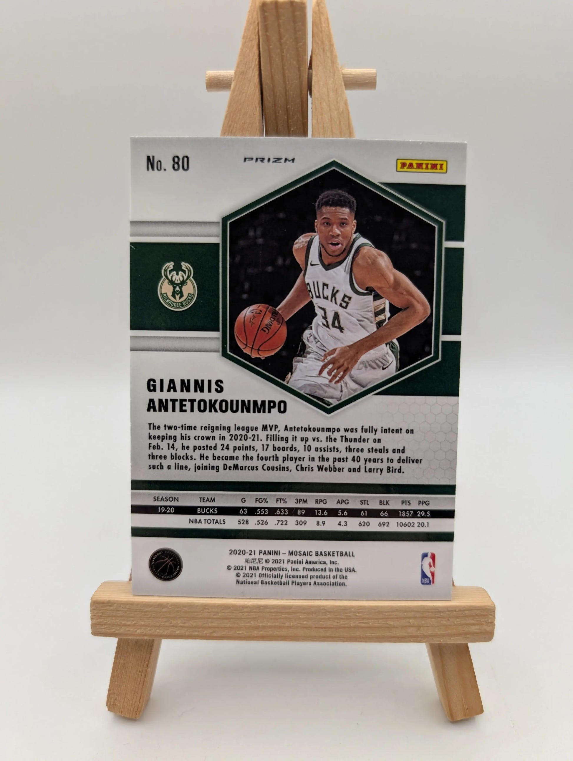 Giannis Antetokounmpo 2020 Mosaic #80 Genesis /(SSP) FRENLY BRICKS - Open 7 Days image 5