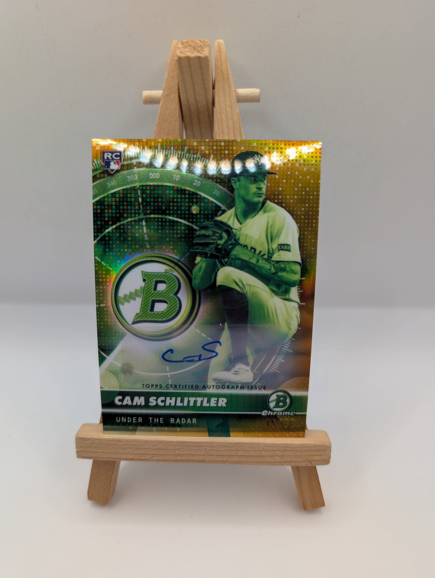 2026 Bowman Chrome Cam Schlitter RC Under the Radar Gold Auto /50 #UR-2 FRENLY BRICKS - Open 7 Days