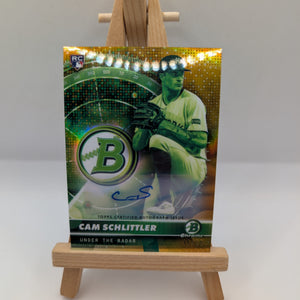 2026 Bowman Chrome Cam Schlitter RC Under the Radar Gold Auto /50 #UR-2 FRENLY BRICKS - Open 7 Days