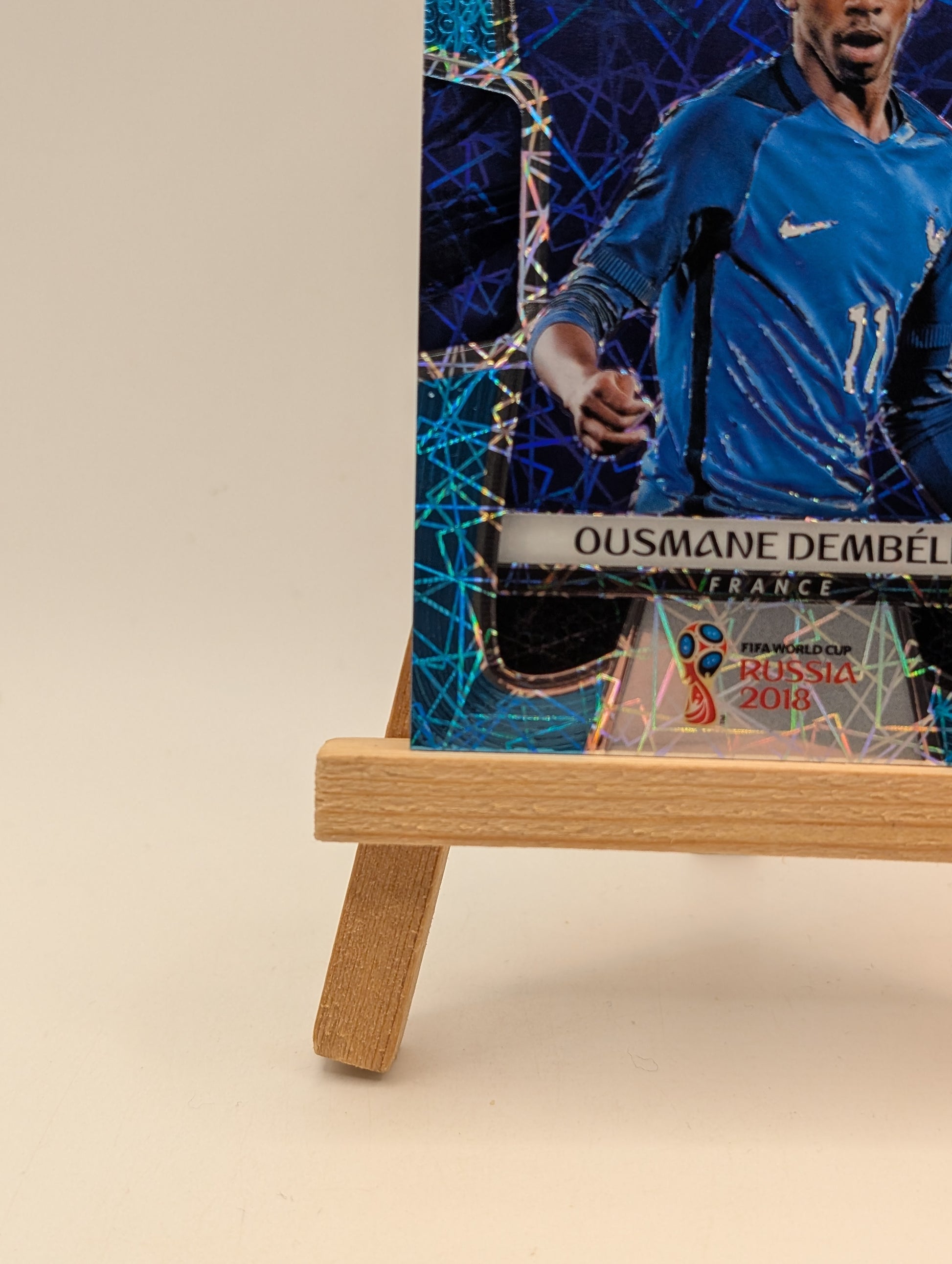 2018 Panini Prizm World Cup #85 Ousmane Dembele Light Blue Lazer #/125 France