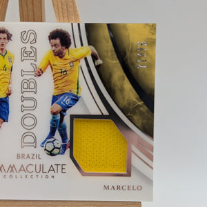 David Luiz Marcelo DUAL PATCH 2017 Immaculate TD-BRZ Remarkable Memorabilia /75 FRENLY BRICKS - Open 7 Days