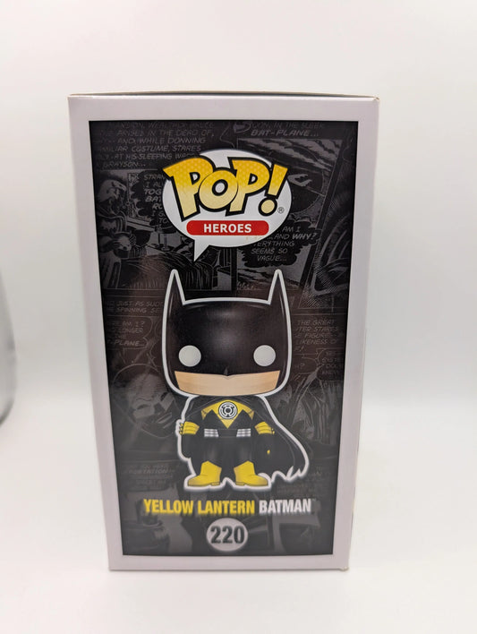 DC Super Heroes Pop Vinyl #220 Yellow Lantern Batman FRENLY BRICKS - Open 7 Days