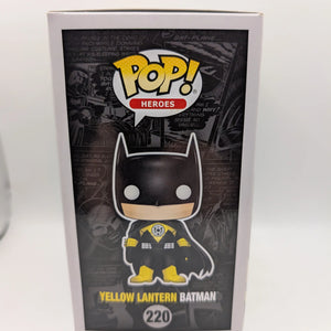 DC Super Heroes Pop Vinyl #220 Yellow Lantern Batman FRENLY BRICKS - Open 7 Days