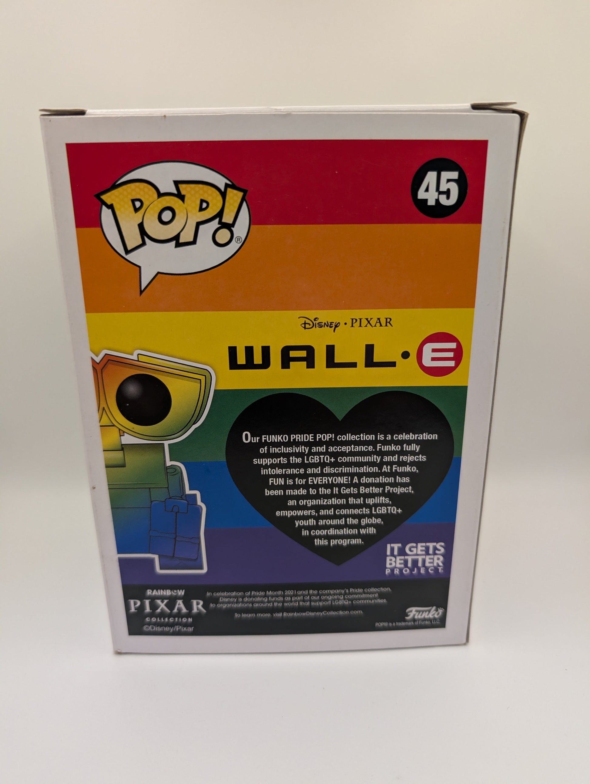 Pop! Funko Figurine Disney Pixar Wall-E Rainbow Pride #45 Vinyl FRENLY BRICKS - Open 7 Days