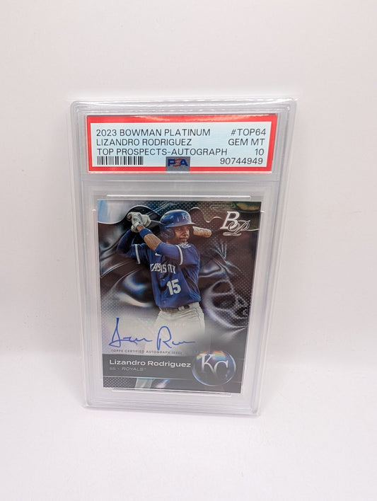 2023 Bowman Platinum Lizandro Rodriguez Top Prospects Auto PSA GEM MT 10 FRENLY BRICKS - Open 7 Days
