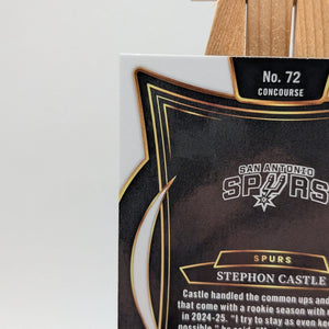 2024-25 Panini Select Concourse Stephon Castle #72 Cosmic Prizm (RC) Spurs FRENLY BRICKS - Open 7 Days