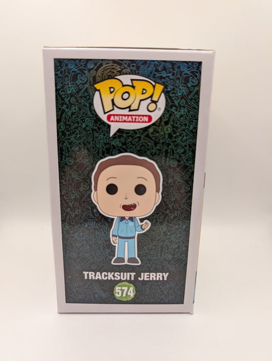 Funko Pop! Tracksuit Jerry #574 Rick and Morty 2019 SDCC Exclusive Vaulted