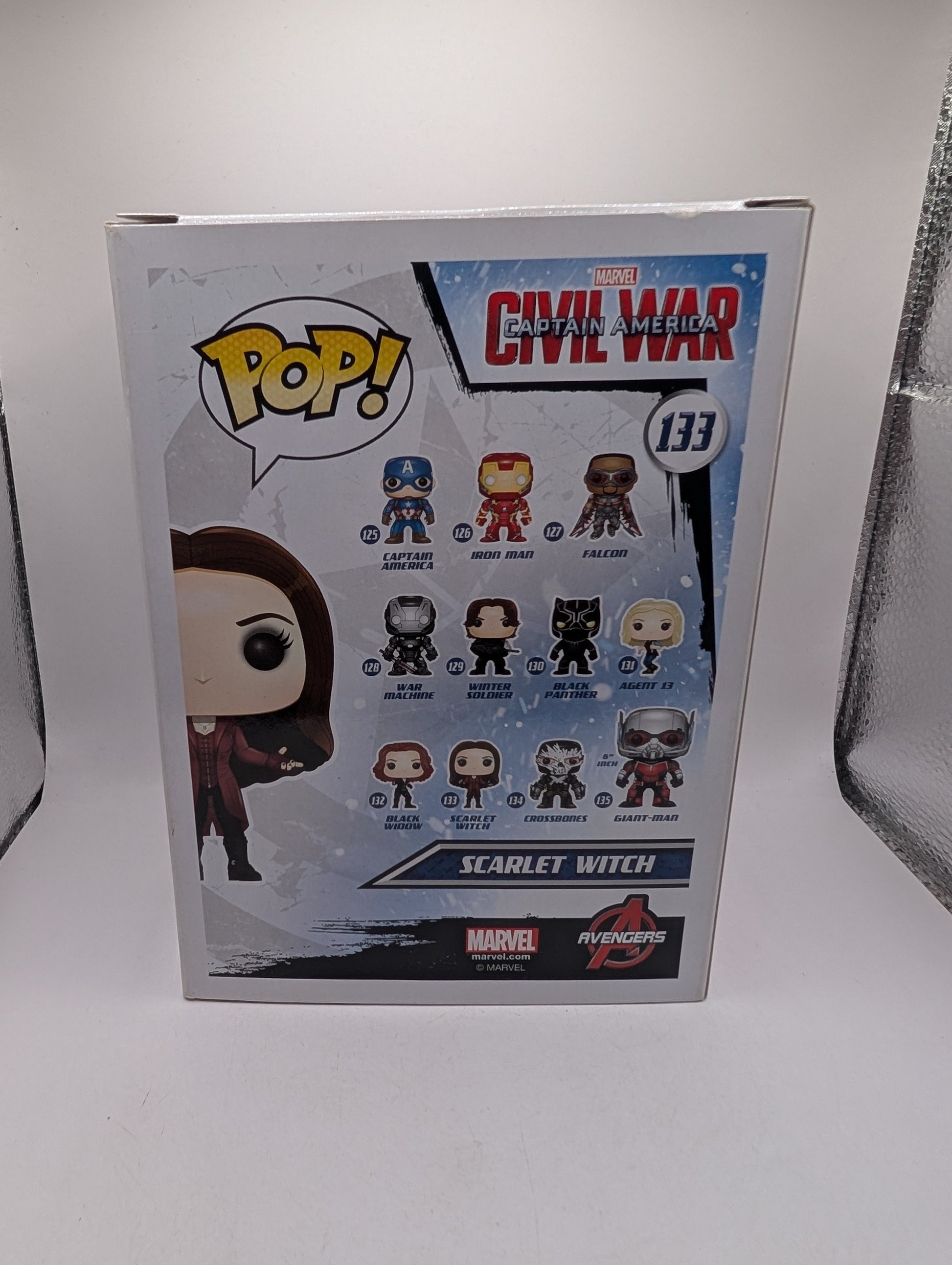 Funko Marvel Civil War Captain America Scarlet Witch Pop! Vinyl Figure #133 FRENLY BRICKS - Open 7 Days