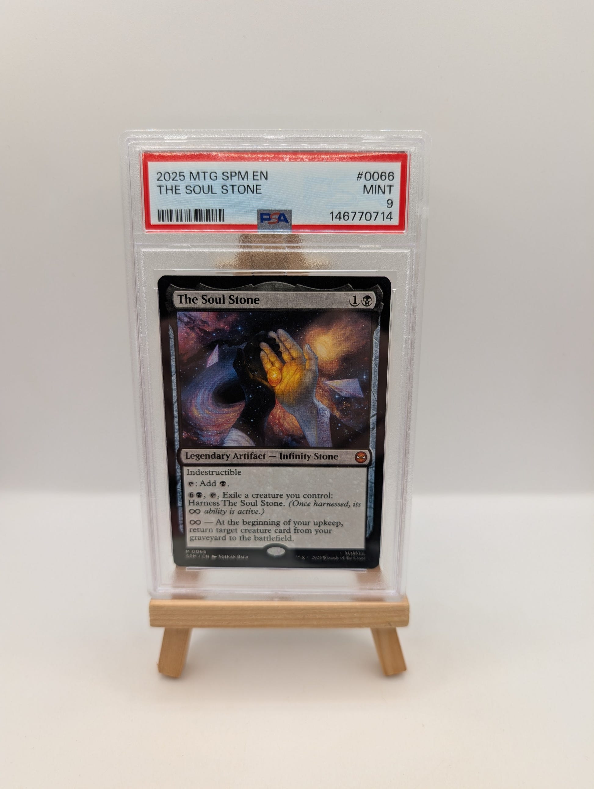 2025 MTG MARVEL'S SPIDER-MAN #0066 THE SOUL STONE PSA 9 FRENLY BRICKS - Open 7 Days image 1