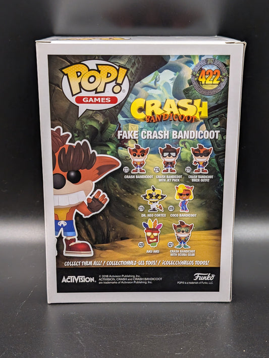 Funko POP! Games Crash Bandicoot #422 Fake Crash Bandicoot Vinyl Collectable FRENLY BRICKS - Open 7 Days