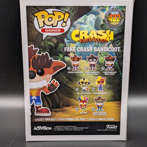 Funko POP! Games Crash Bandicoot #422 Fake Crash Bandicoot Vinyl Collectable FRENLY BRICKS - Open 7 Days