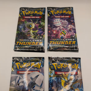 Pokemon 4x S&M Lost Thunder Booster Packs Factory Sealed - All 4 Art Sets! FRENLY BRICKS - Open 7 Days