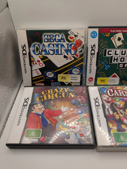NINTENDO DS Fun Card Circus Game Lot x 4 Games - Includes Manuals, Tested, Pal FRENLY BRICKS - Open 7 Days