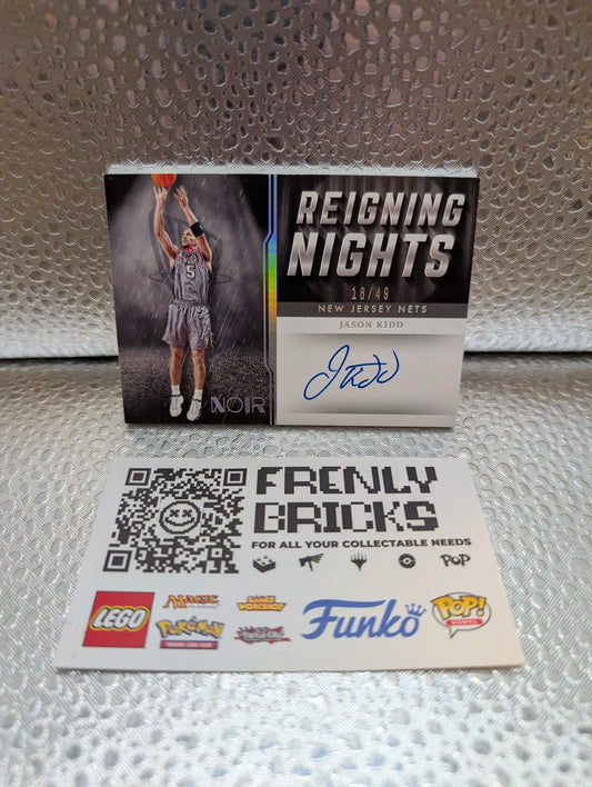 2021-22 Noir JASON KIDD Reigning Nights Auto #'d /49 FRENLY BRICKS - Open 7 Days