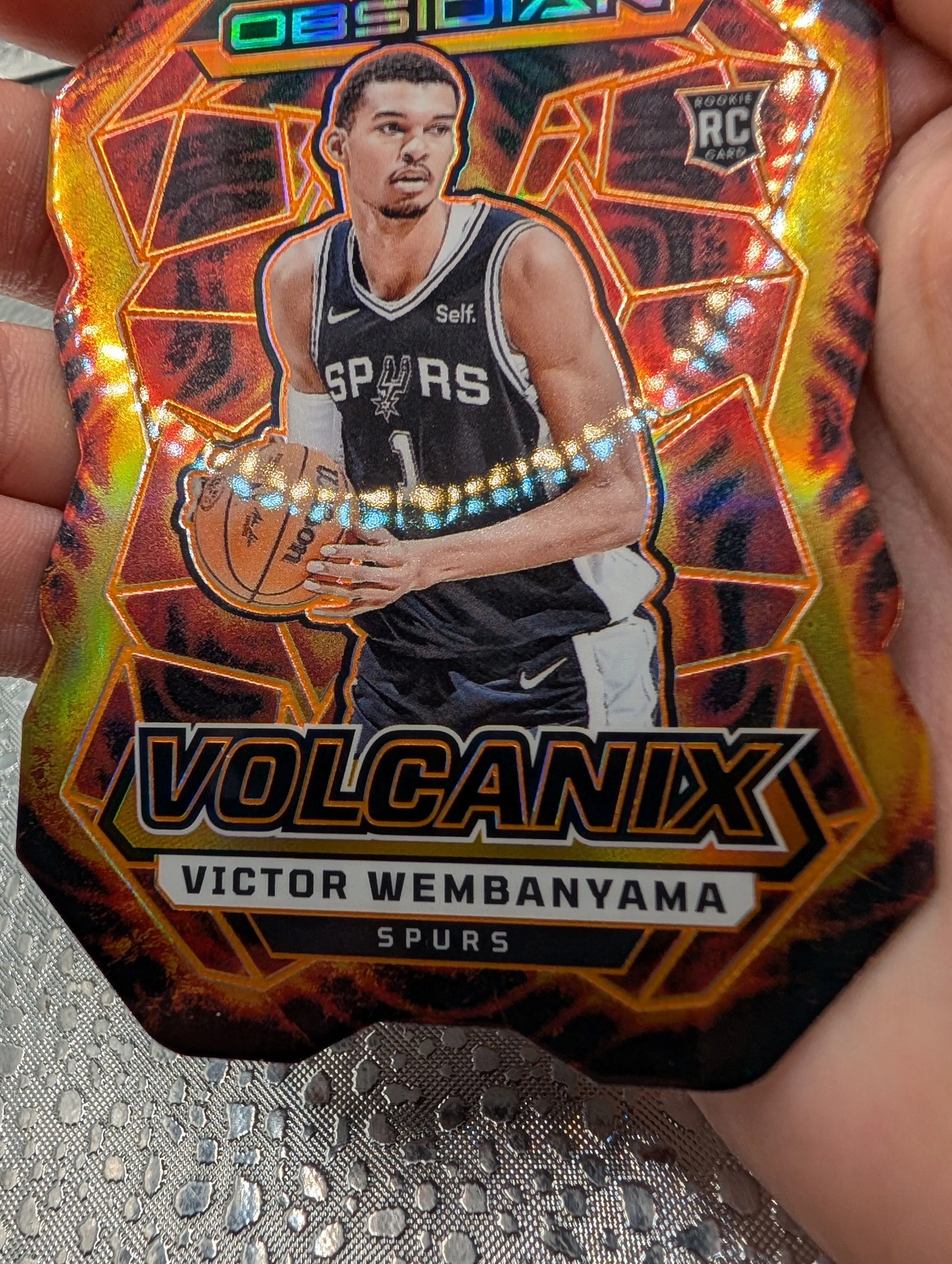 Victor Wembanyama Obsidian Volcanic Spurs RC Panini FRENLY BRICKS - Open 7 Days