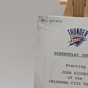 2023 Noir Screen Play Jerseys Josh Giddey Game Worn Patch /99