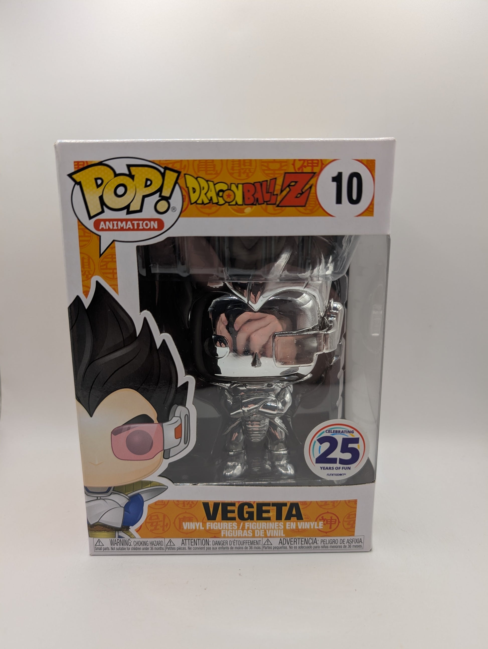 Funko Pop Dragon Ball Z Vegeta Silver Chrome Exclusive 25th #10 FRENLY BRICKS - Open 7 Days