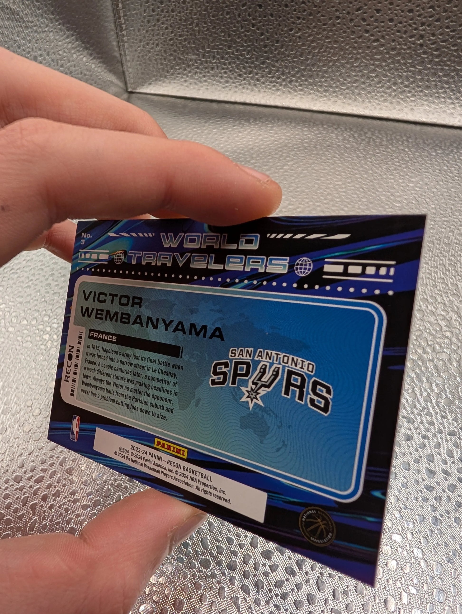 Victor Wembanyama 08/10 RC Recon World Travelers Panini FRENLY BRICKS - Open 7 Days