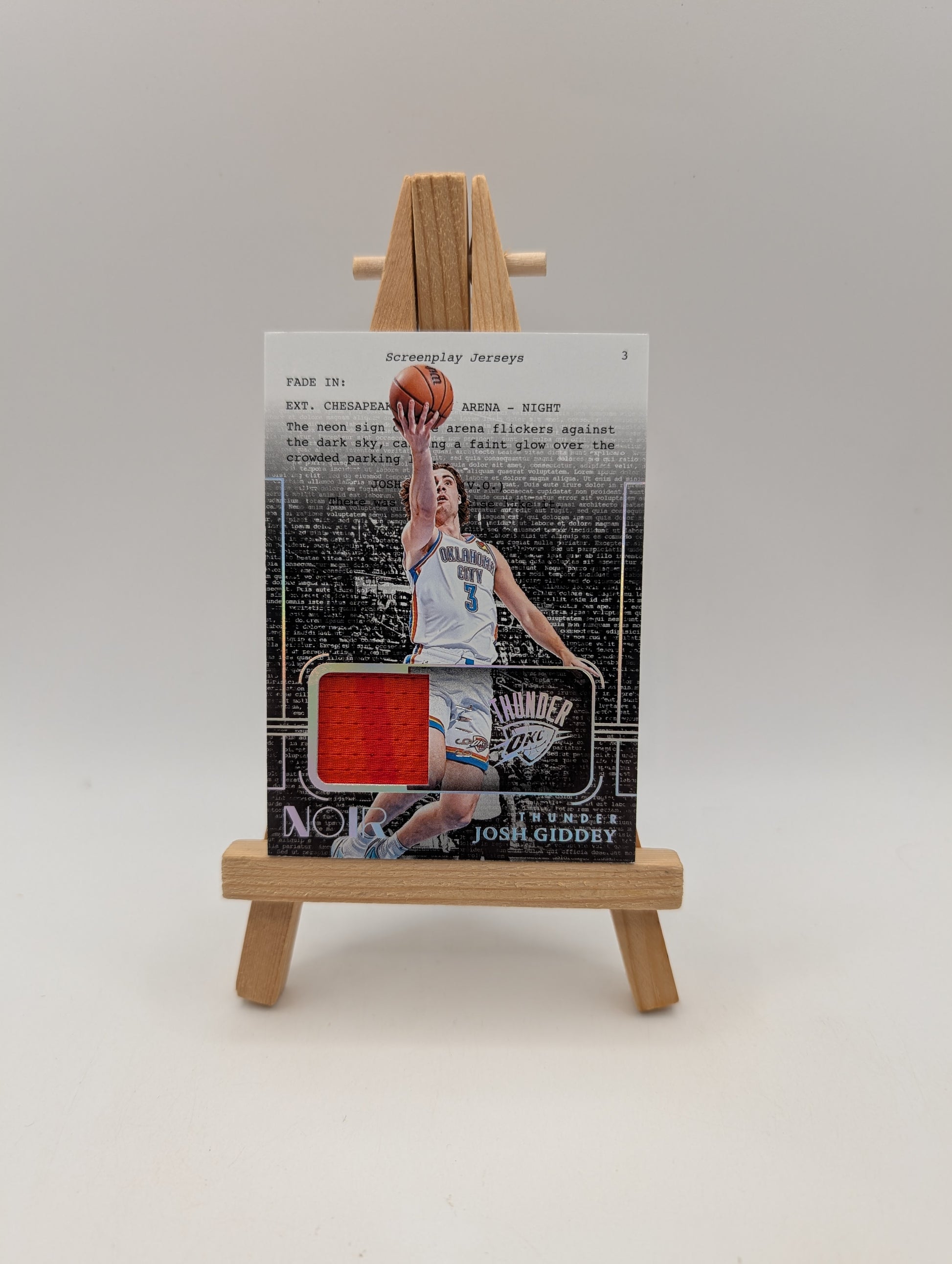 2023 Noir Screen Play Jerseys Josh Giddey Game Worn Patch /99