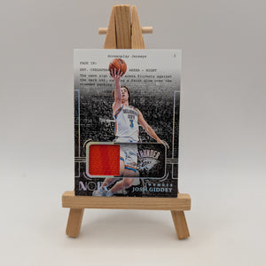 2023 Noir Screen Play Jerseys Josh Giddey Game Worn Patch /99