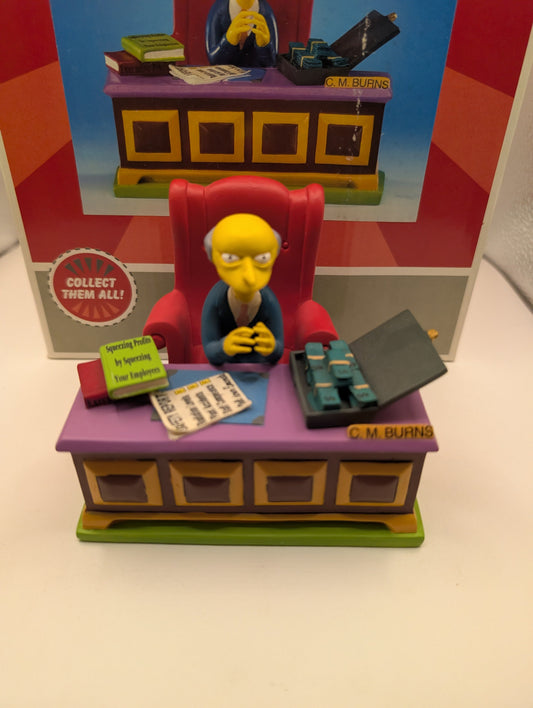 "EXCELLENT!" Simpsons The Springfield Citizens Sculpture Collection Mr. Burns Inc Box FRENLY BRICKS - Open 7 Days
