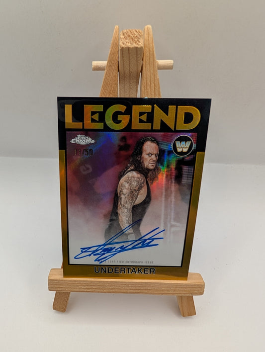 2026 Topps Chrome WWE UNDERTAKER 1986 Legend Autograph Auto Gold /50 FRENLY BRICKS - Open 7 Days