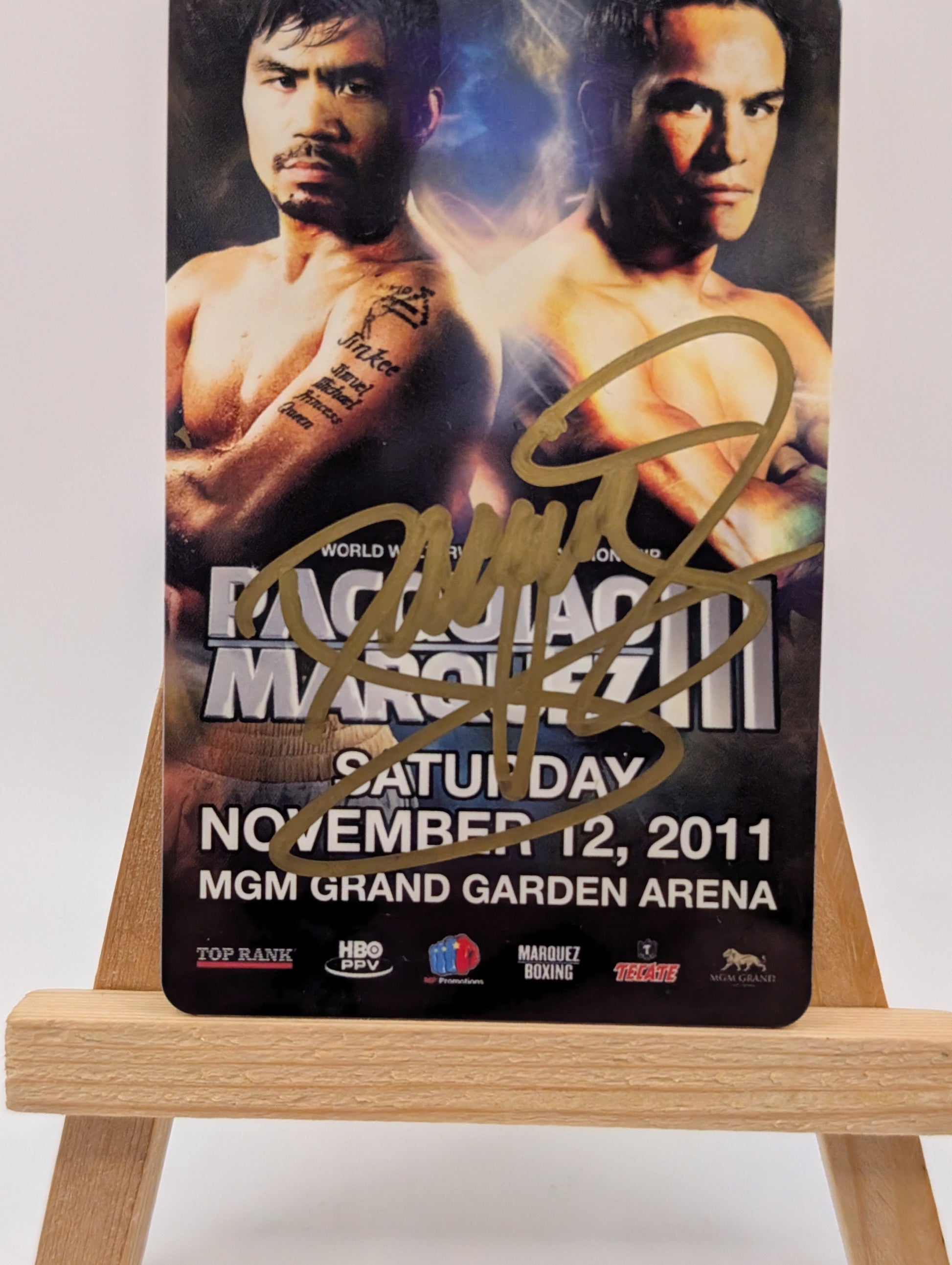 Manny Pacquiao Boxing Signed 2011  Key Card AUTO FRENLY BRICKS - Open 7 Days