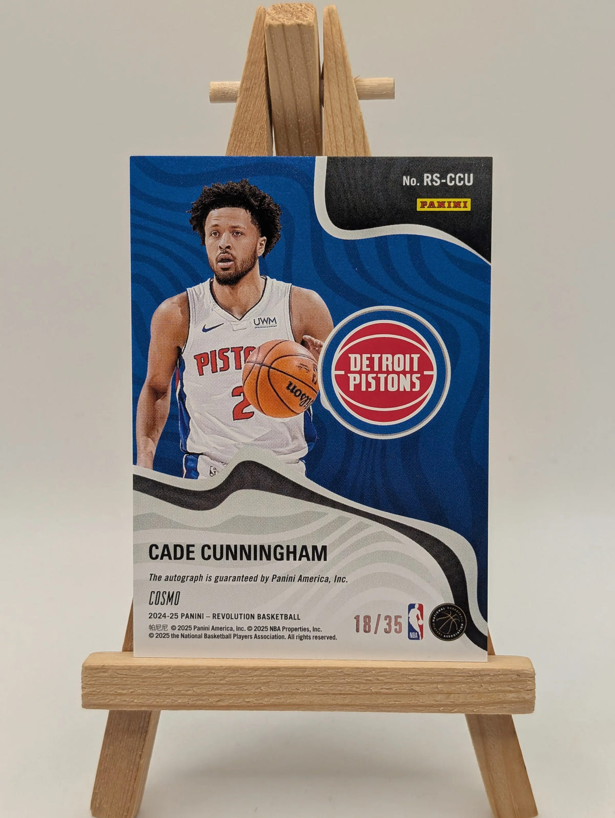 Cade Cunningham 2024-25 Panini Revolution - Cosmo /35 Auto Pistons SSP HIT FRENLY BRICKS - Open 7 Days image 4