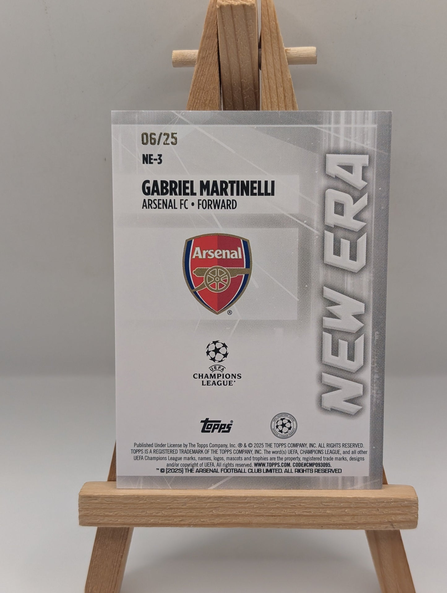 Gabriel Martinelli Arsenal FC /25 Orange 2024/25 Topps UCC Flagship #NE-3 FRENLY BRICKS - Open 7 Days