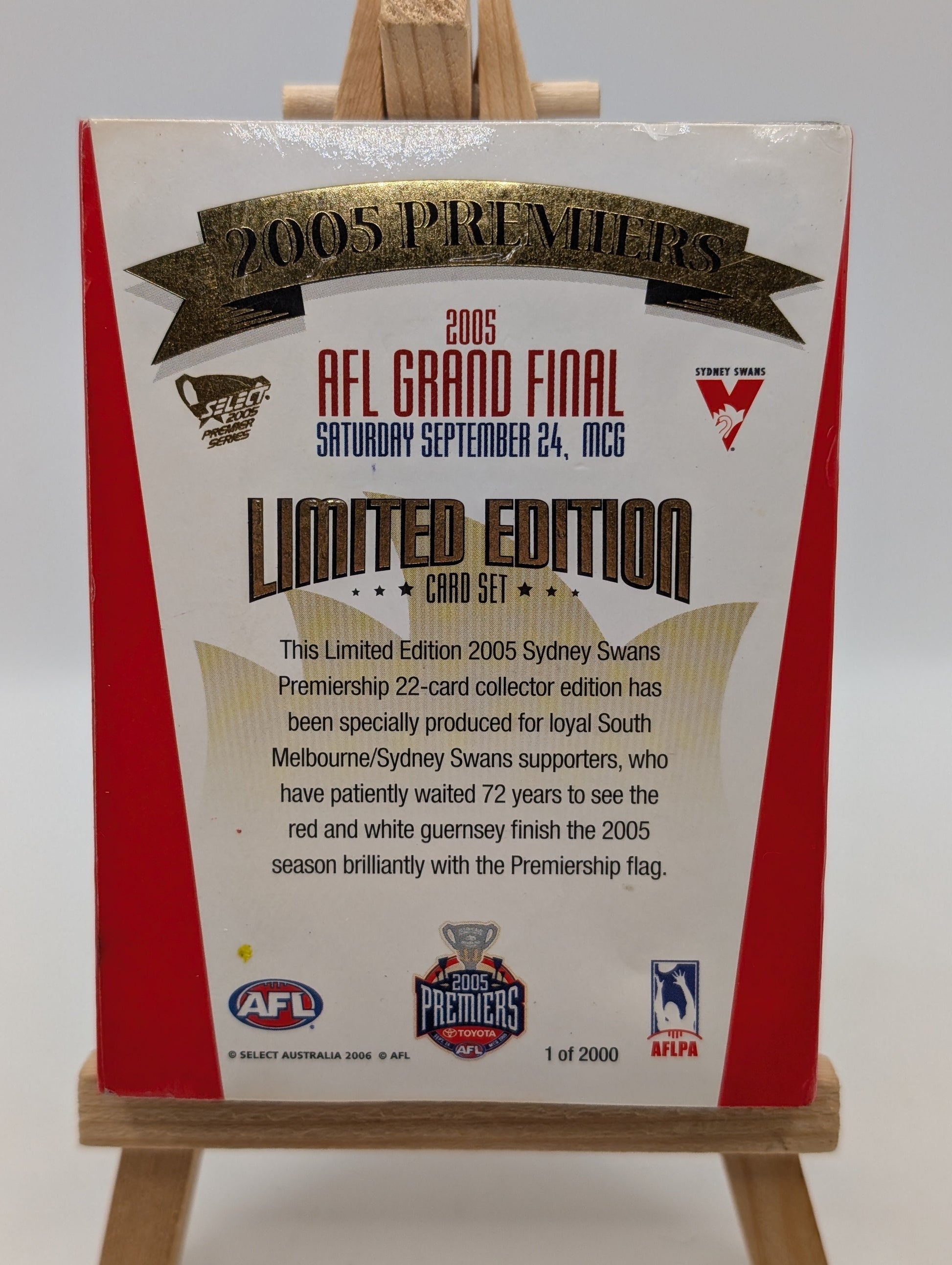 2005 AFL Sydney Swans Premiers Card Set Limited Edition FRENLY BRICKS - Open 7 Days