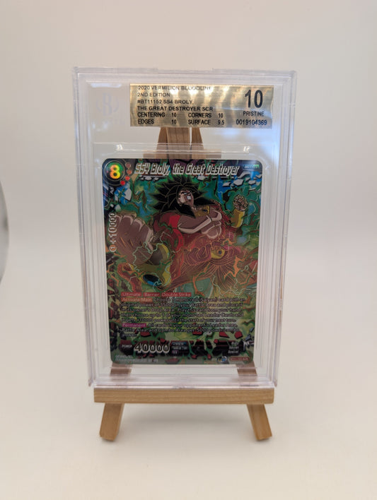 DRAGONBALL SUPER SS4 BROLY THE GREAT DESTROYER BT11-152 SCR BGS 10 2ND EDITION FRENLY BRICKS - Open 7 Days
