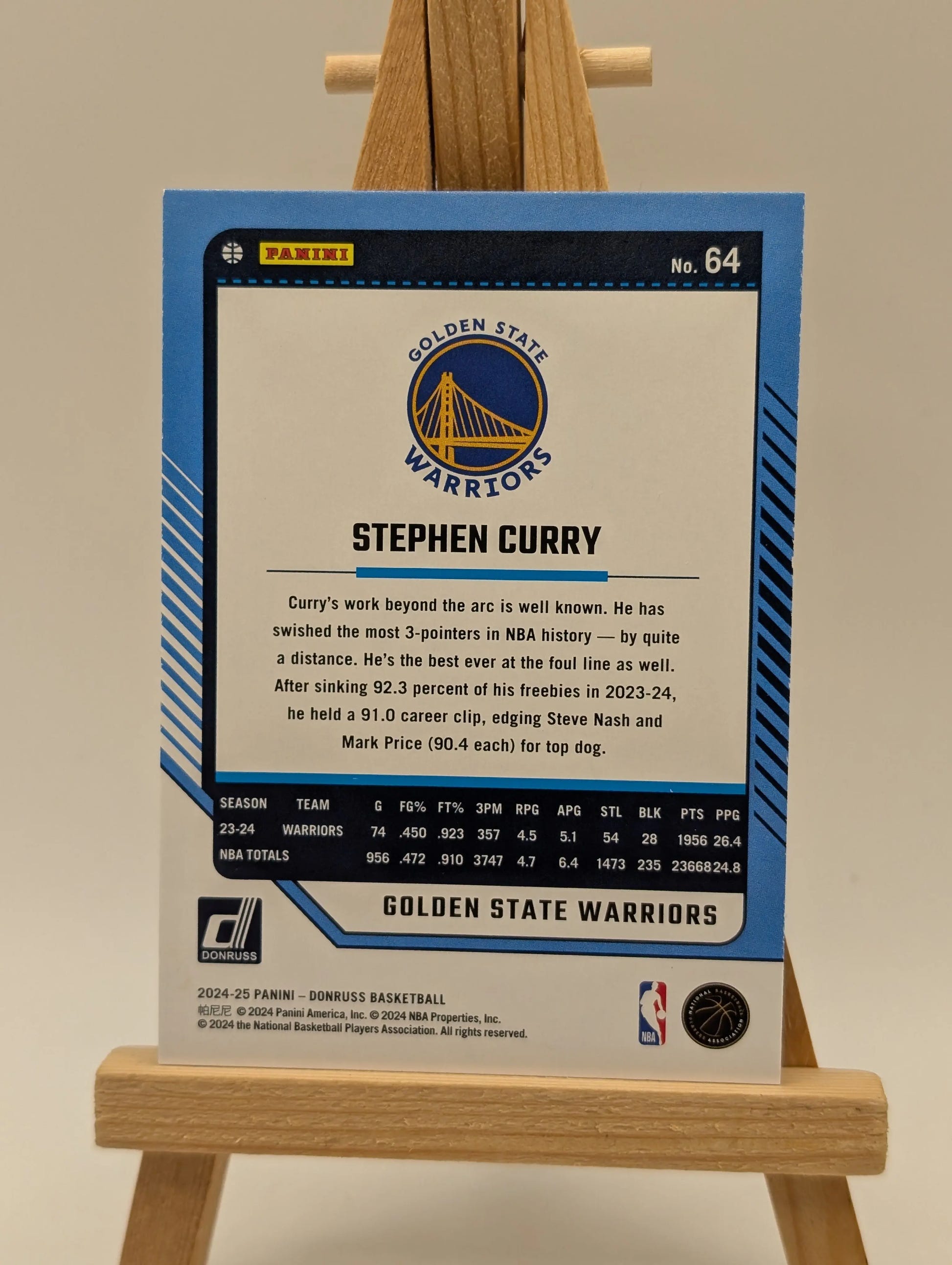 2024-25 Panini Donruss - Stephen Curry #64 Holo Purple Lazer FRENLY BRICKS - Open 7 Days image 3
