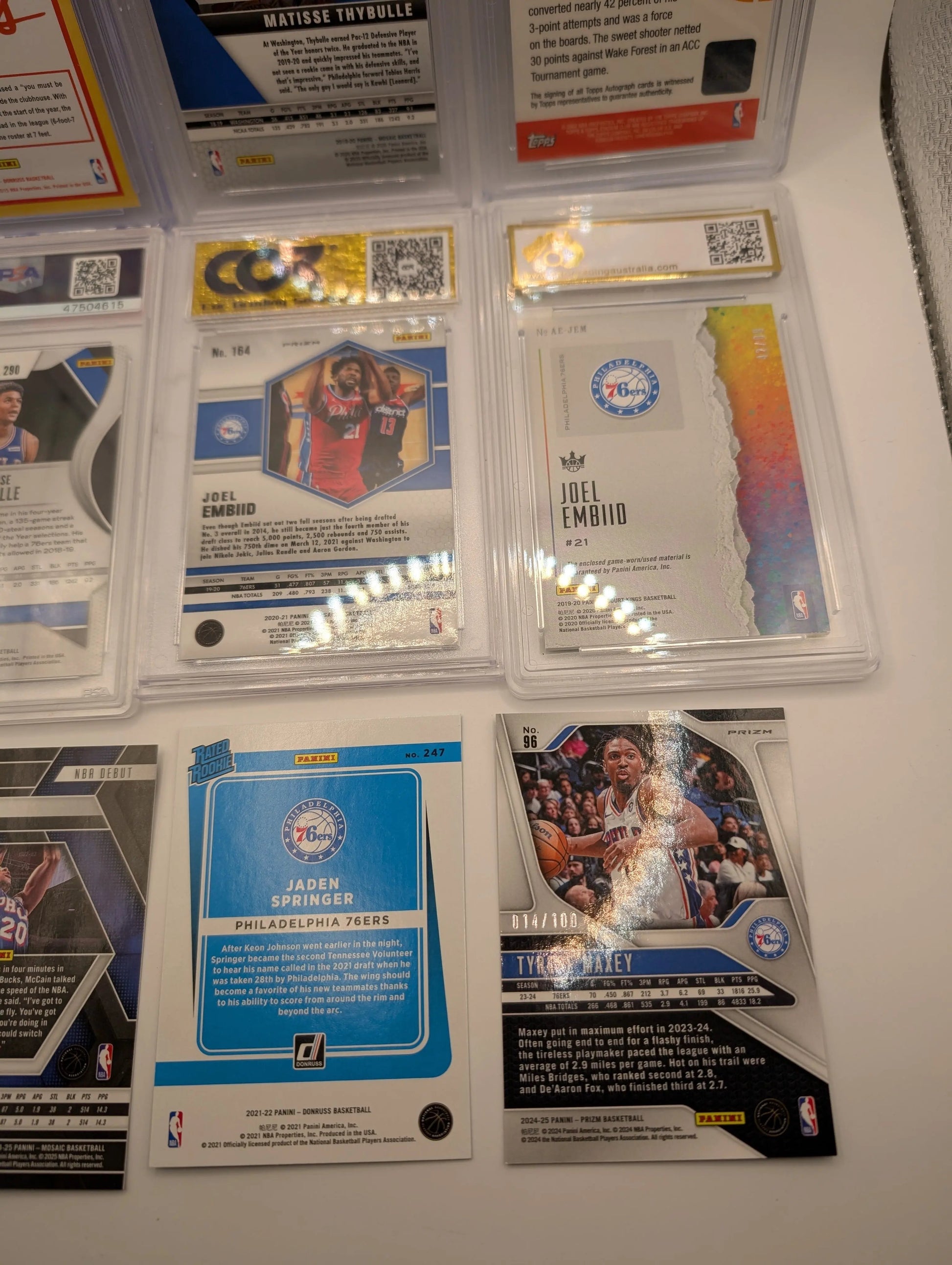 Philadelphia 76ers NBA Basketball Card Lot, Rookies, Patch, Auto, Joel Embiid FRENLY BRICKS - Open 7 Days