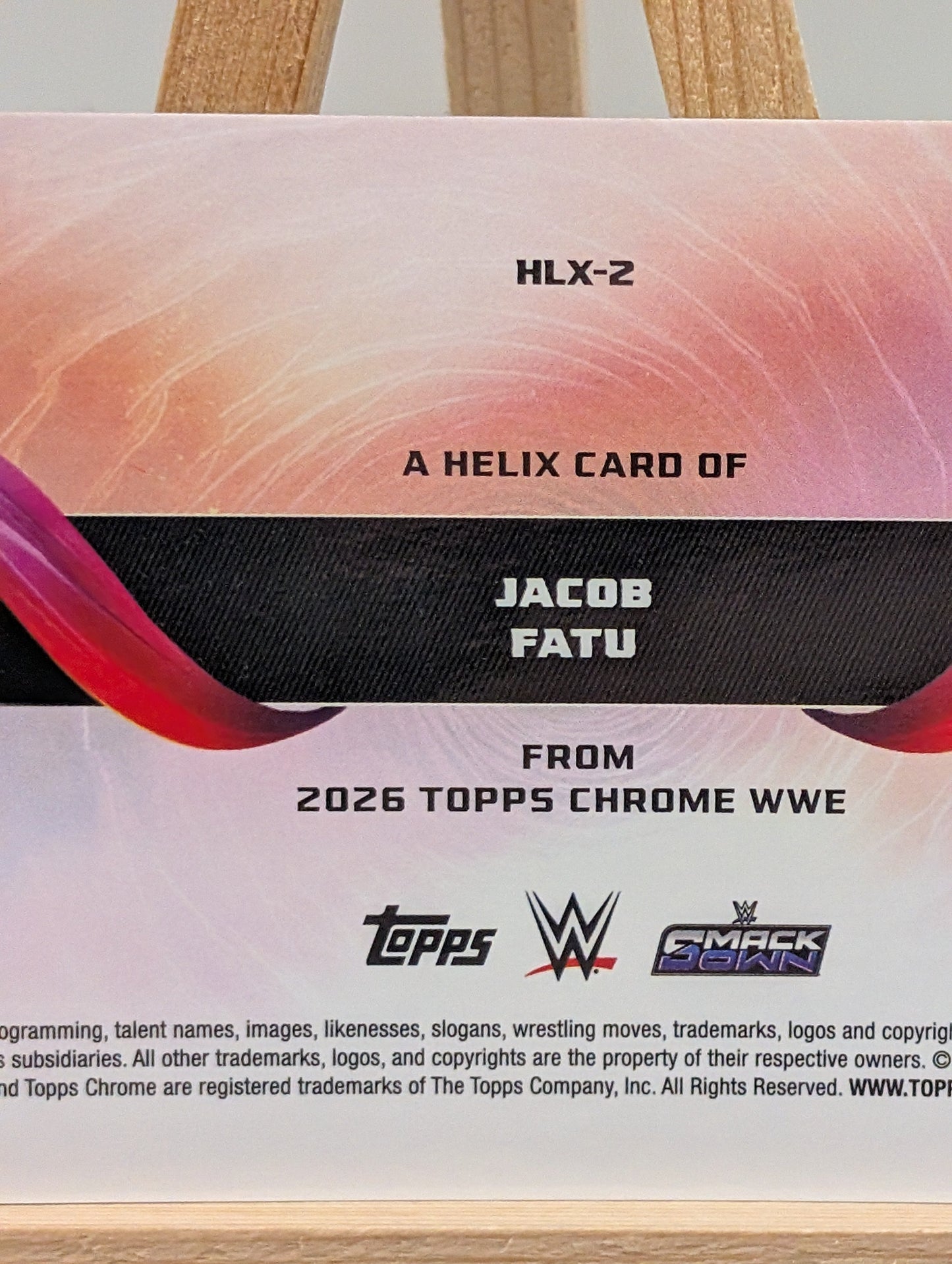 2026 Topps Chrome WWE Wrestling Jacob Fatu Helix SSP #HLX-2 FRENLY BRICKS - Open 7 Days