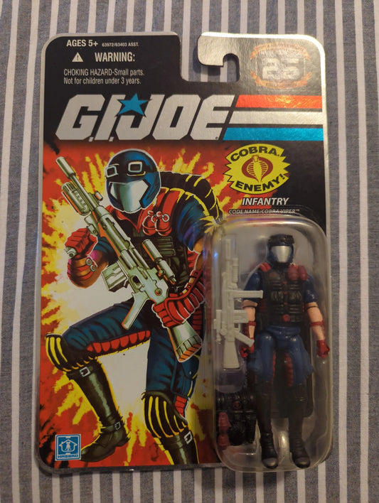 GI Joe 25th Anniversary Infantry Cobra Viper Foil Hasbro 2008 New FRENLY BRICKS - Open 7 Days