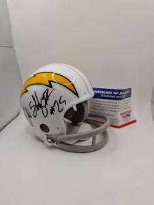 Mini-Helmet: SIGNER DARRELL STUCKEY Rookiegraph Auto Chargers NFL Multi Auto