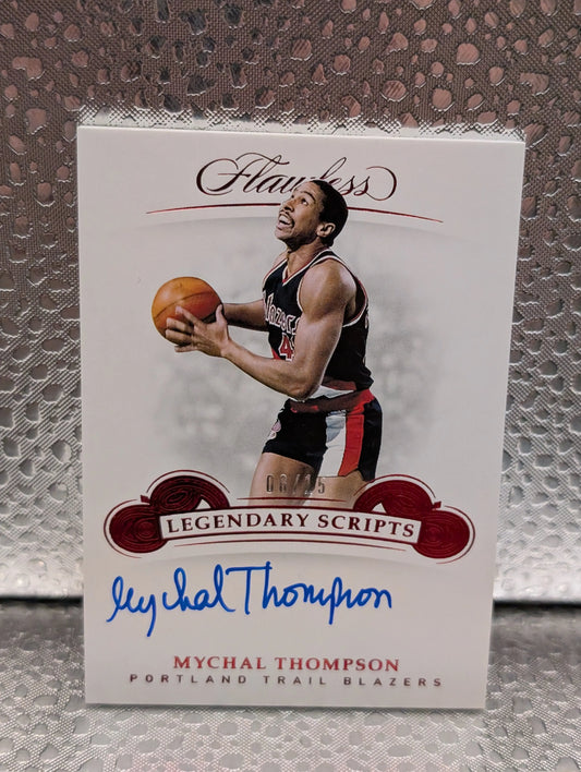 2018-19 Panini Flawless Mychal Thompson Auto /15 Legendary Scripts FRENLY BRICKS - Open 7 Days