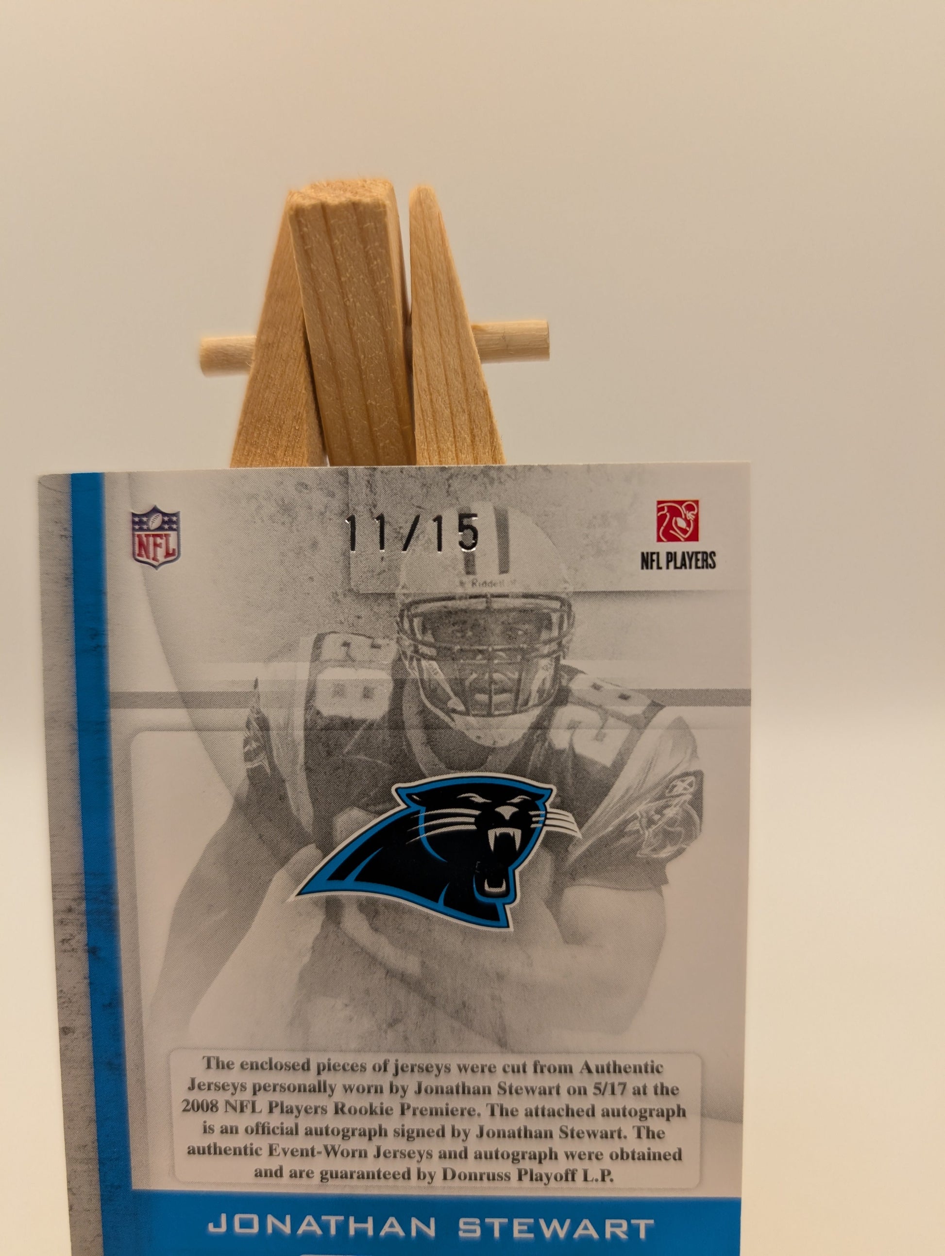 2008 Donruss Gridiron Gear Jonathan Stewart Next Generation AUTO RC #/15 FRENLY BRICKS - Open 7 Days