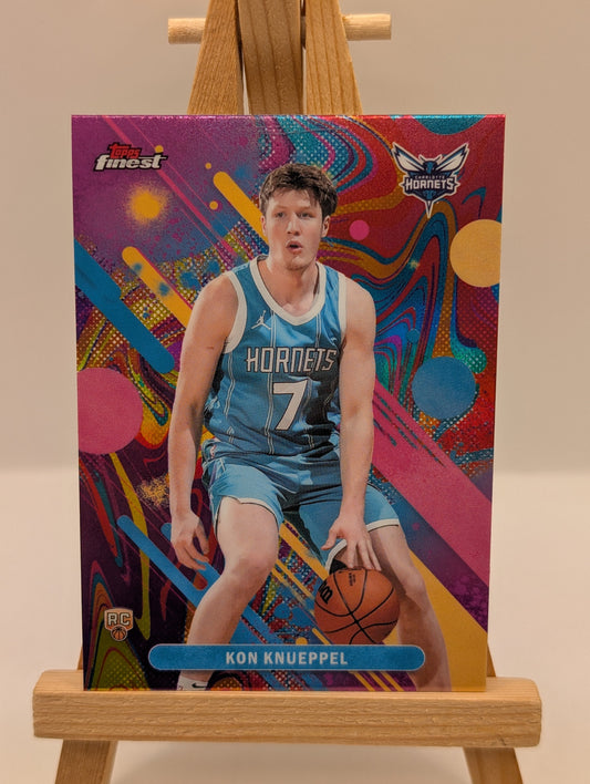 2025-26 Topps Finest - Common Kon Knueppel #4 Oil Spill Refractor (RC) FRENLY BRICKS - Open 7 Days