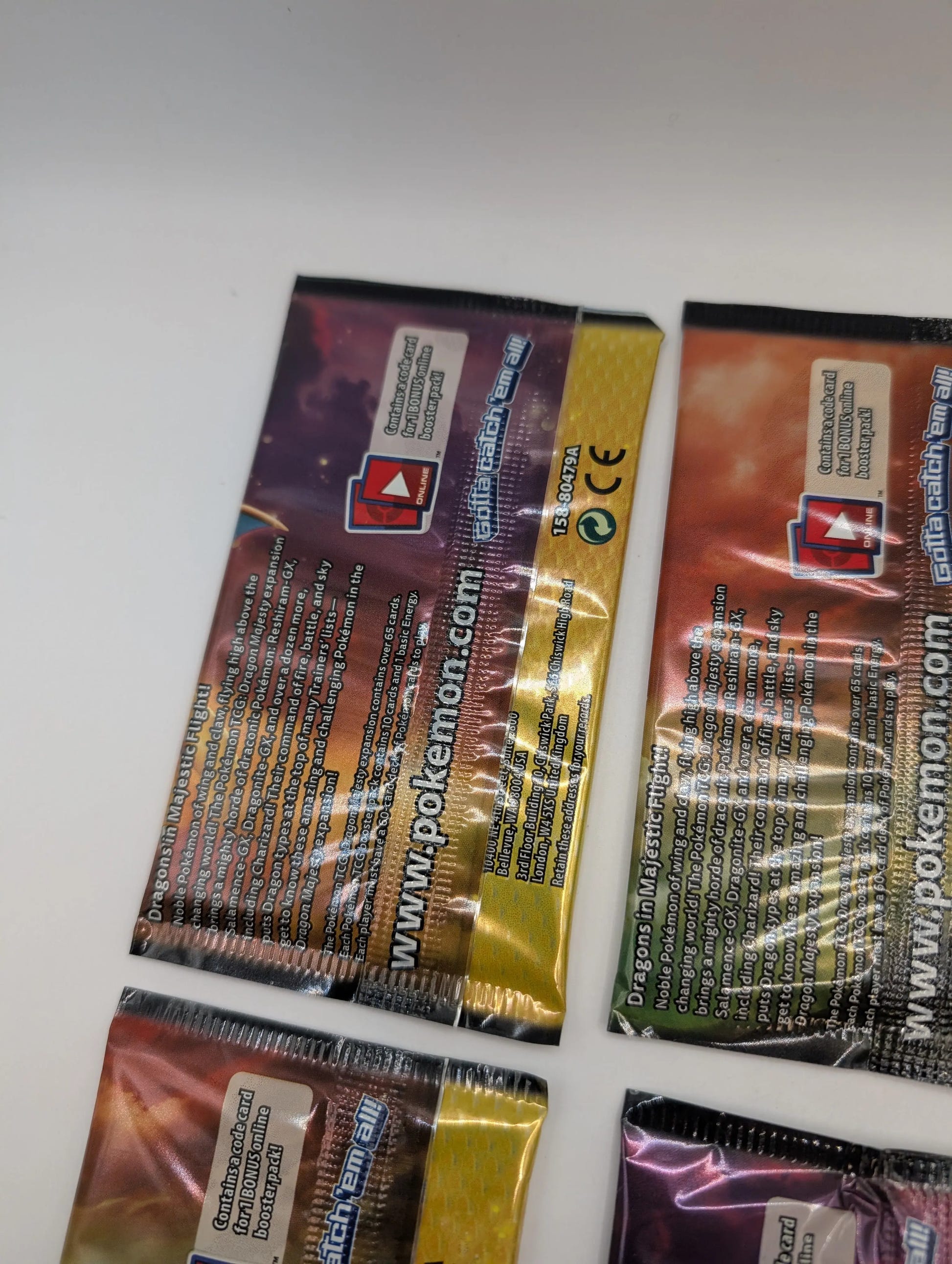 Pokémon TCG Dragon Majesty Booster Pack Art Sets (4 Packs) Sealed, photo 7 image 7