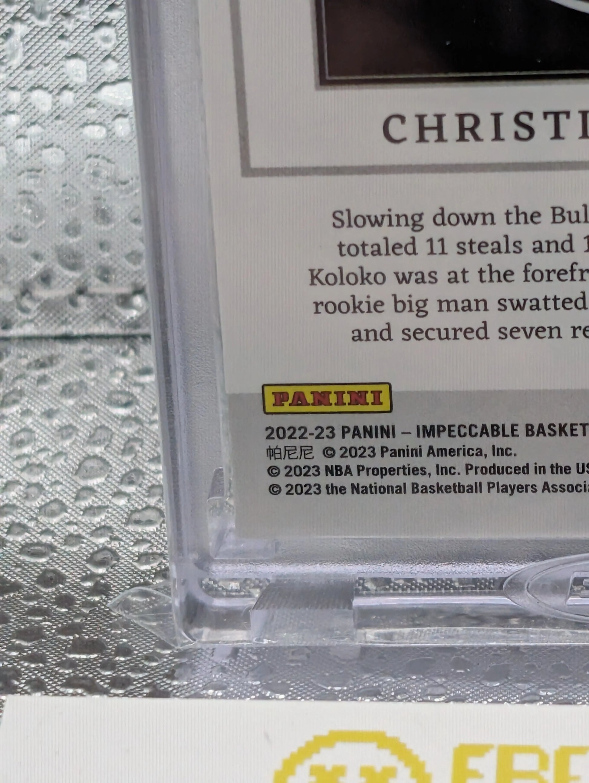 2022-23 Panini Impeccable Christian Koloko /20 Troy Ounce Fine Silver FRENLY BRICKS - Open 7 Days
