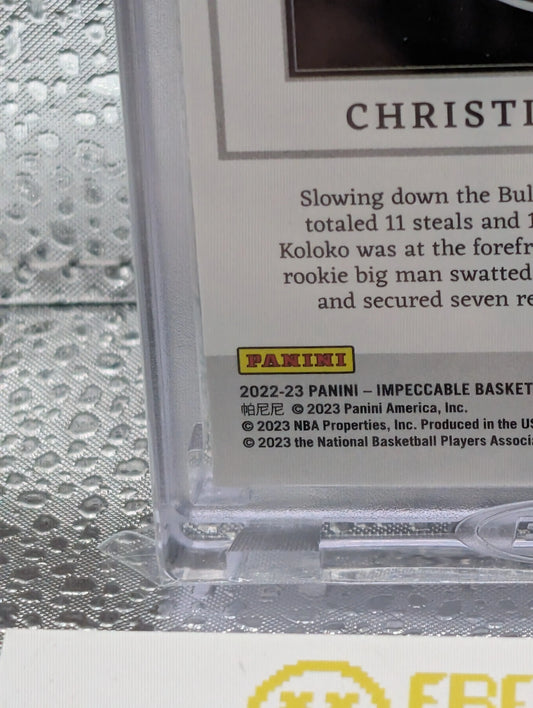 2022-23 Panini Impeccable Christian Koloko /20 Troy Ounce Fine Silver FRENLY BRICKS - Open 7 Days