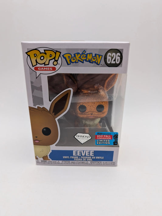 Eevee #626 (Diamond Glitter) 2021 NYCC Con Pokemon Funko  Pop Vinyl - New FRENLY BRICKS - Open 7 Days