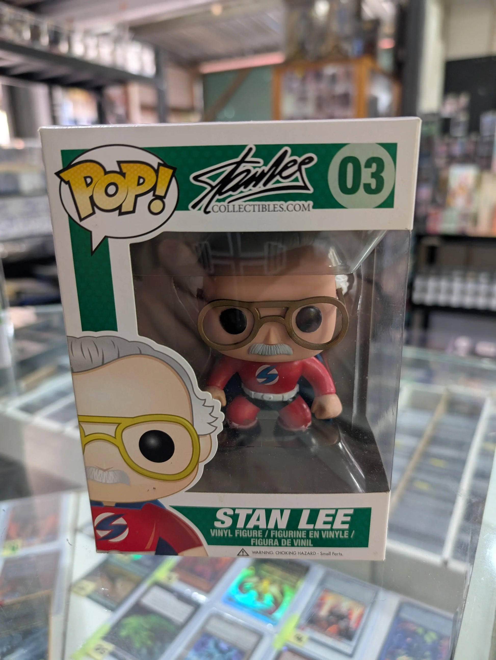 FUNKO POP STAN LEE #03 STAN LEE (SUPERHERO) COMIKAZE VINYL FIGURE FRENLY BRICKS - Open 7 Days