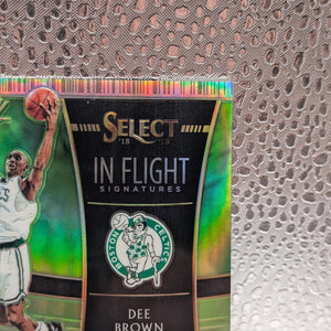 2018-19 Select In Flight Signatures Dee Brown /99 Celtics Green FRENLY BRICKS - Open 7 Days