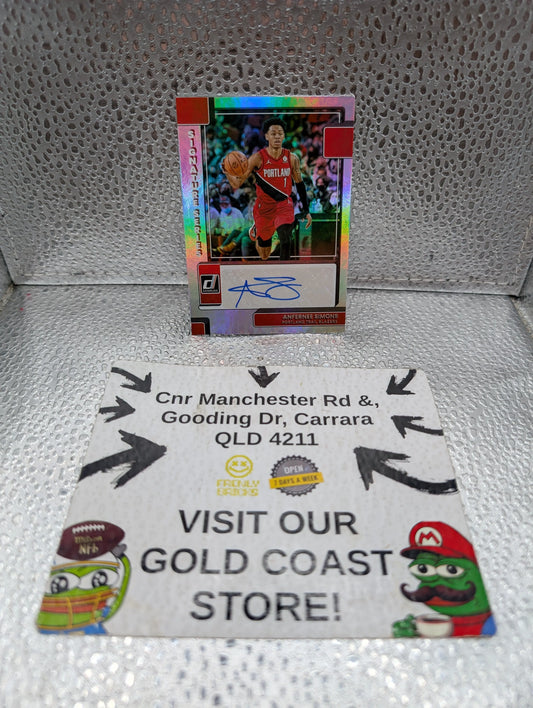 2022-23 Anfernee Simons Donruss Signature Series Auto Silver Prizm Blazers FRENLY BRICKS - Open 7 Days