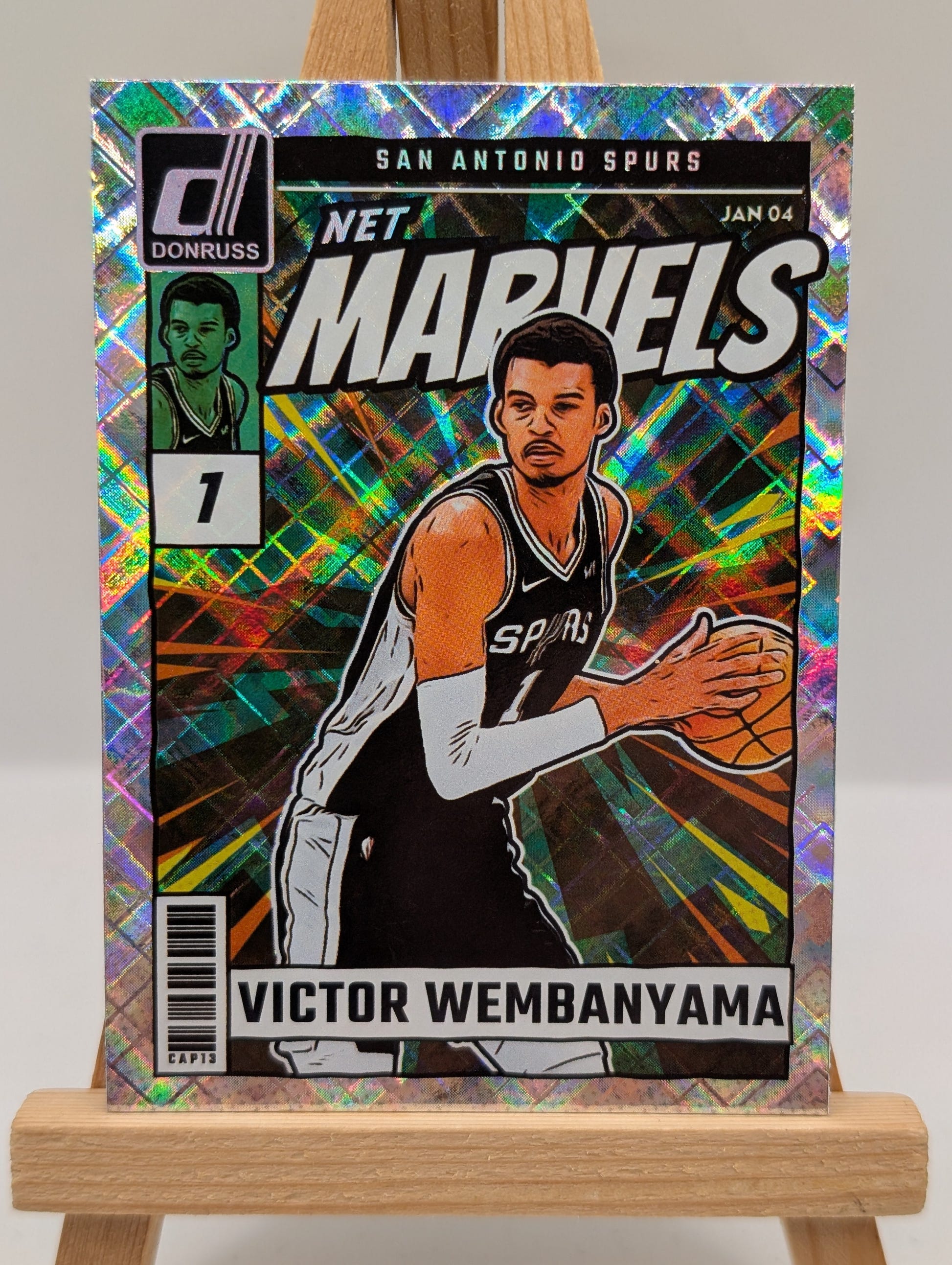 Victor Wembanyama 2024-25 Panini Donruss #21 Net Marvels Diamond Prizm Spurs FRENLY BRICKS - Open 7 Days image 2